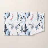 Delphin-Themenabend Kinder Aquarell zeichnend Badhandtuch Set (Handtuch)