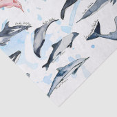 Delphin-Themenabend Kinder Aquarell zeichnend Seidenpapier (Detail)