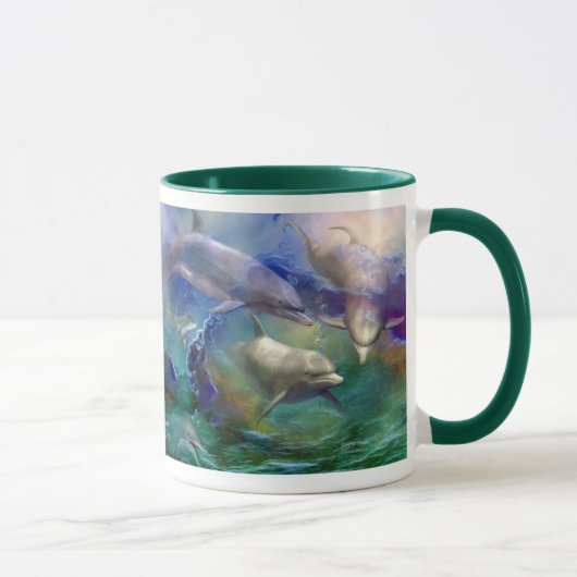 Delphin-Traumkunst-Tasse Tasse (Rechts)
