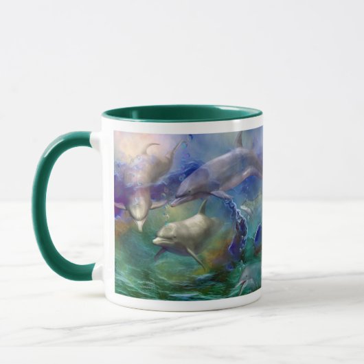 Delphin-Traumkunst-Tasse Tasse (Links)