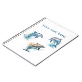 Delphin Trio, Wasserfarbe Notizblock (Linke Seite)