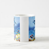 Delphin-tropische Fische Kaffeetasse (Mittel)