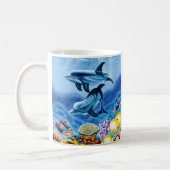 Delphin-tropische Fische Kaffeetasse (Links)