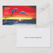 Delphin-tropische Visitenkarte (Vorne/Hinten)