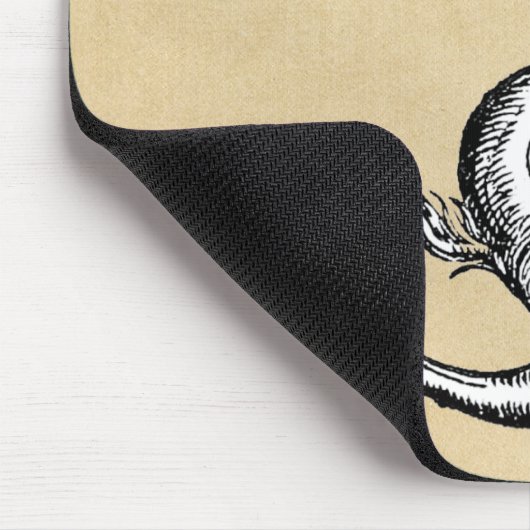 Delphin und Anker - Festina Lente Mousepad (Ecke)