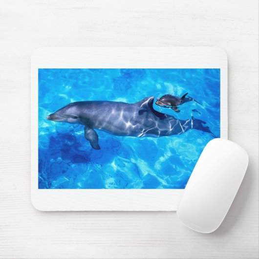 Delphin und Baby Mousepad (Mit Mouse)