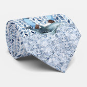 Delphin und Lifebuoon auf maritimer Ebene Krawatte (Gerollt)