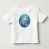 Delphin und Tropischer Fisch unter Wasser Kleinkind T-shirt (Vorderseite)
