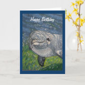 Delphin Under Water: Coolstste Person, die ich ken Karte (Gelbe Blume)