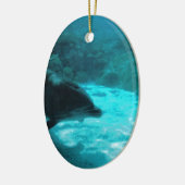 Delphin unter Wasser Keramikornament (Links)
