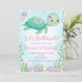 Delphin Untermeer 1. Geburtstag Einladung (Stehend Vorderseite)