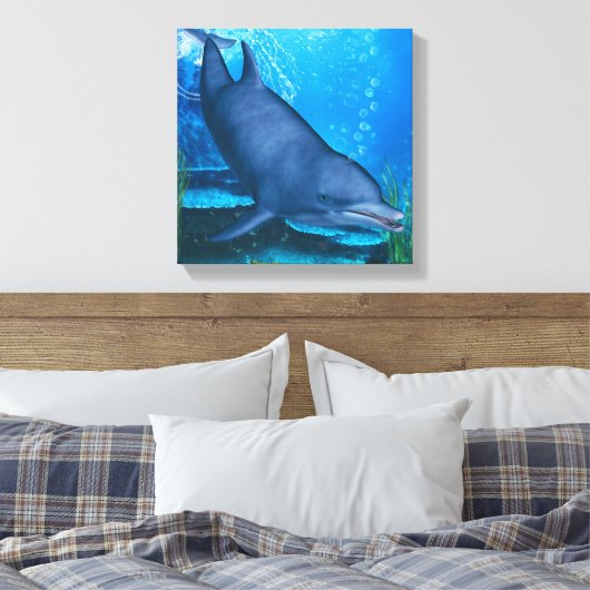 Delphin Unterwasser Leinwanddruck (Insitu (Schlafzimmer))