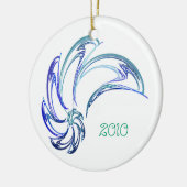 Delphin-Verzierung Keramik Ornament (Links)