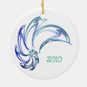 Delphin-Verzierung Keramik Ornament (Hinten)