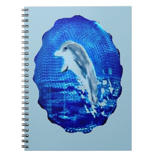 Delphin von Meerestieren Notizblock (Vorderseite)