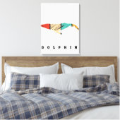 Delphin, warum Sie so niedlich sind!! Leinwanddruck (Insitu (Schlafzimmer))