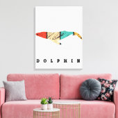Delphin, warum Sie so niedlich sind!! Leinwanddruck (Insitu (Wohnzimmer))