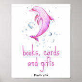 Delphin Wasserfarbe - Büchskarten und -geschenke Poster (Vorne)