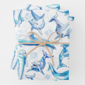 Delphin, wasserfarbig, nahtloses Muster, Delphin Geschenkpapier Set (Beispiel)