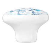 Delphin, wasserfarbig, nahtloses Muster, Delphin Keramikknauf (Seitenansicht)