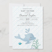 Delphin Watercolor Baby Shower Einladung (Vorderseite)