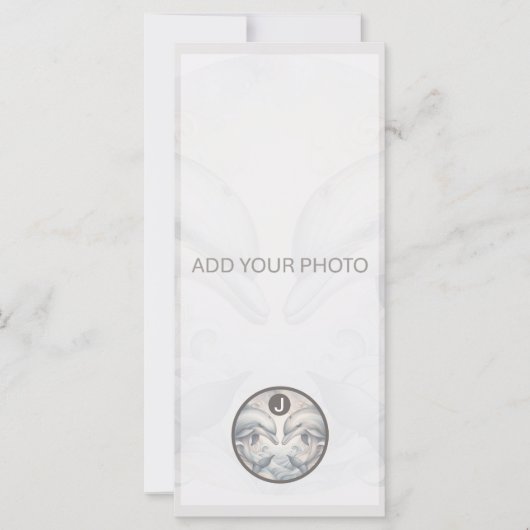 Delphin Wedding Foto Ankündigung QR Code (Vorderseite)