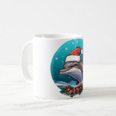 Delphin Weihnachten Kaffeetasse (Vorderseite Links)