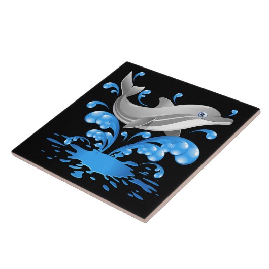 Delphinanimationsentwurf Fliese (Seite)