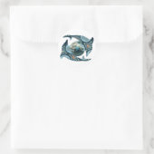 Delphine am Dione Runder Aufkleber (Tasche)