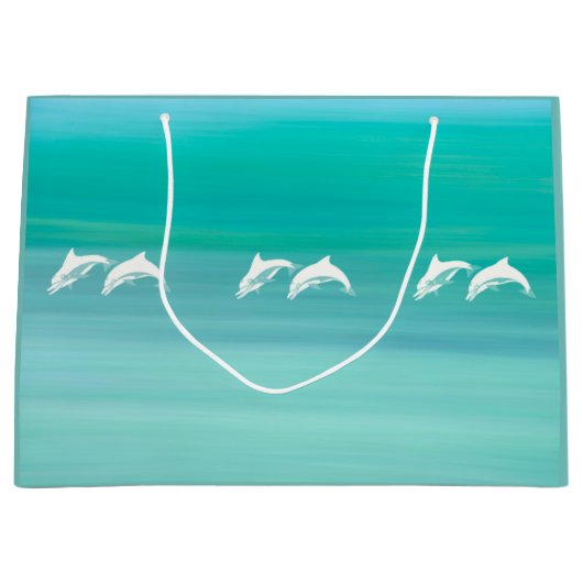 Delphine Aquamarine Große Geschenktüte (Vorderseite)