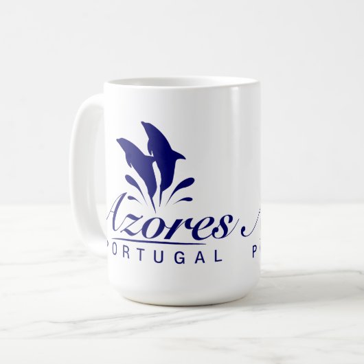 Delphine auf den Azoren Kaffeetasse (Vorderseite Links)