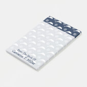 Delphine auf Parade-Muster | addieren Ihren Namen Post-it Klebezettel (angewinkelt)