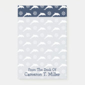 Delphine auf Parade-Muster | addieren Ihren Namen Post-it Klebezettel (Vorderseite)