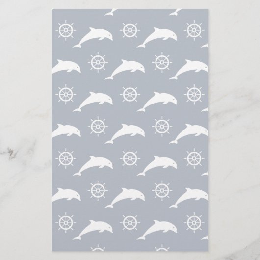 Delphine auf Parade-Muster Briefpapier (Vorderseite)