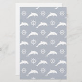 Delphine auf Parade-Muster Briefpapier (Vorne/Hinten)