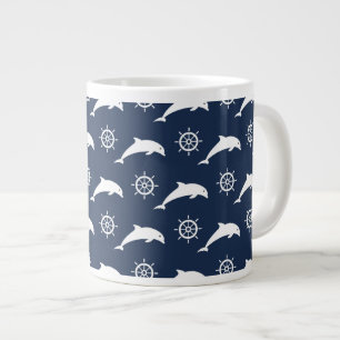 Delphine auf Parade-Muster Jumbo-Tasse