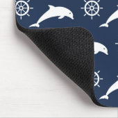 Delphine auf Parade-Muster Mousepad (Ecke)