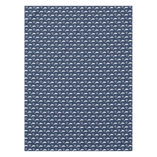 Delphine auf Parade-Muster Tischdecke (Vorderseite)