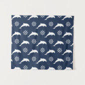 Delphine auf Parade-Muster Wandteppich (Vorderseite (Horizontal))