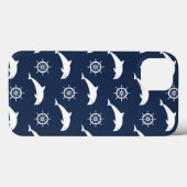 Delphine auf Parademuster Case-Mate iPhone Hülle (Rückseite (Horizontal))