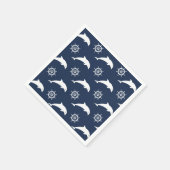 Delphine auf Parademuster Serviette (Ecke)