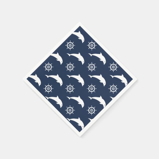 Delphine auf Parademuster Serviette (Ecke)