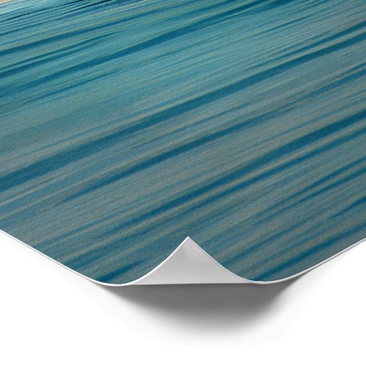 Delphine Beach Sunset Fantasy Art Poster (Ecke)