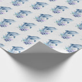 Delphine bei Blume Hochzeit Geschenkpapier (Ecke)