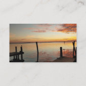 Delphine bei Sonnenuntergang Visitenkarte (Rückseite)