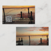 Delphine bei Sonnenuntergang Visitenkarte (Vorne/Hinten)