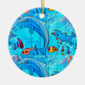 Delphine-blaue Ornament (Vorne)