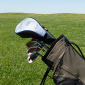 Delphine Blue Glitzer Girly Monogram  Golf Headcover (In SItu)