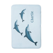 Delphine Blue niedlich Bath Mat Badematte (Vorderseite Vertikal)