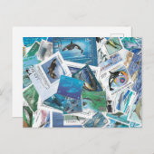 Delphine Briefmarke Postkarte (Vorne/Hinten)